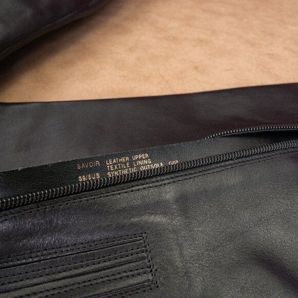 Dune London Women Saviour Black Leather Dress Heel Knee Boots sz 8US EUR39 - Picture 9 of 10